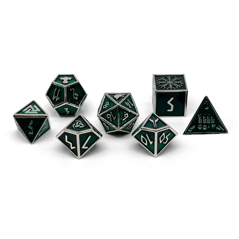 Loki TM- Norse Themed Metal Dice Set