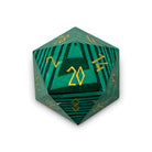 Malachite - Boulder 30mm® Gemstone Dice-Gemstone Dice-Norse Foundry-Dungeons and Dragons Dice-Gem Dice-D20-Gemstone D20