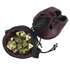 Maroon and Black Cobra Scale Leather Dice Bag / Dice Cup Transformer - RW08