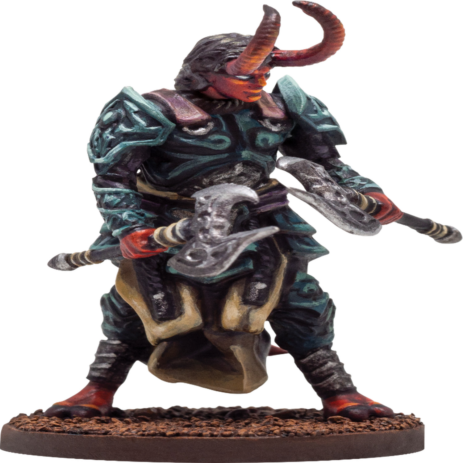 Melech - Demonkin Heavy Armored 28mm Miniature by Adventurers & Adversaries - A&A 0010