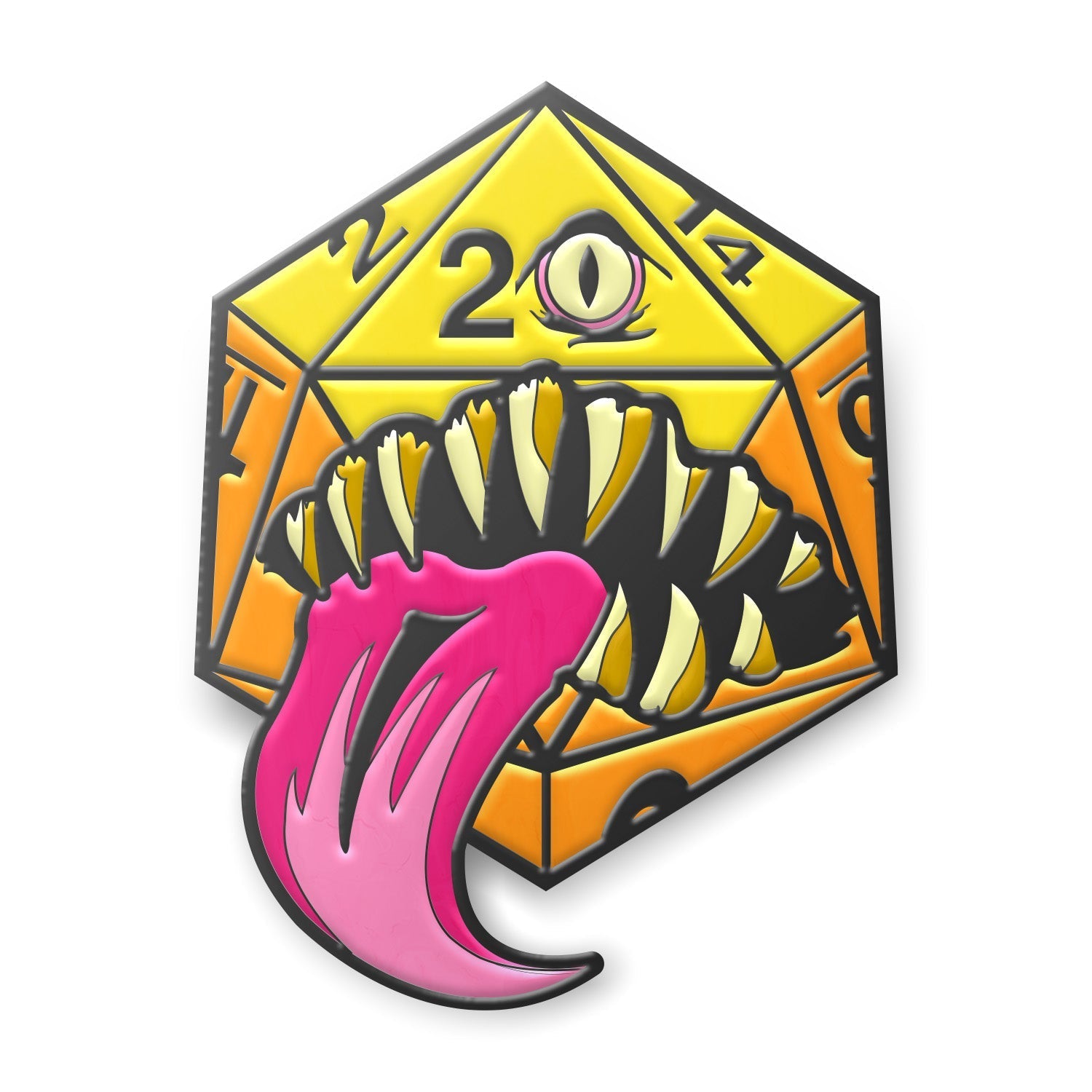 Mimic Die - Hard Enamel Adventure Dice Pin Metal by Norse Foundry-Enamel Pins-Norse Foundry-D&D Enamel Pin-DND Pin-Dungeons and Dragons Enamel Pin