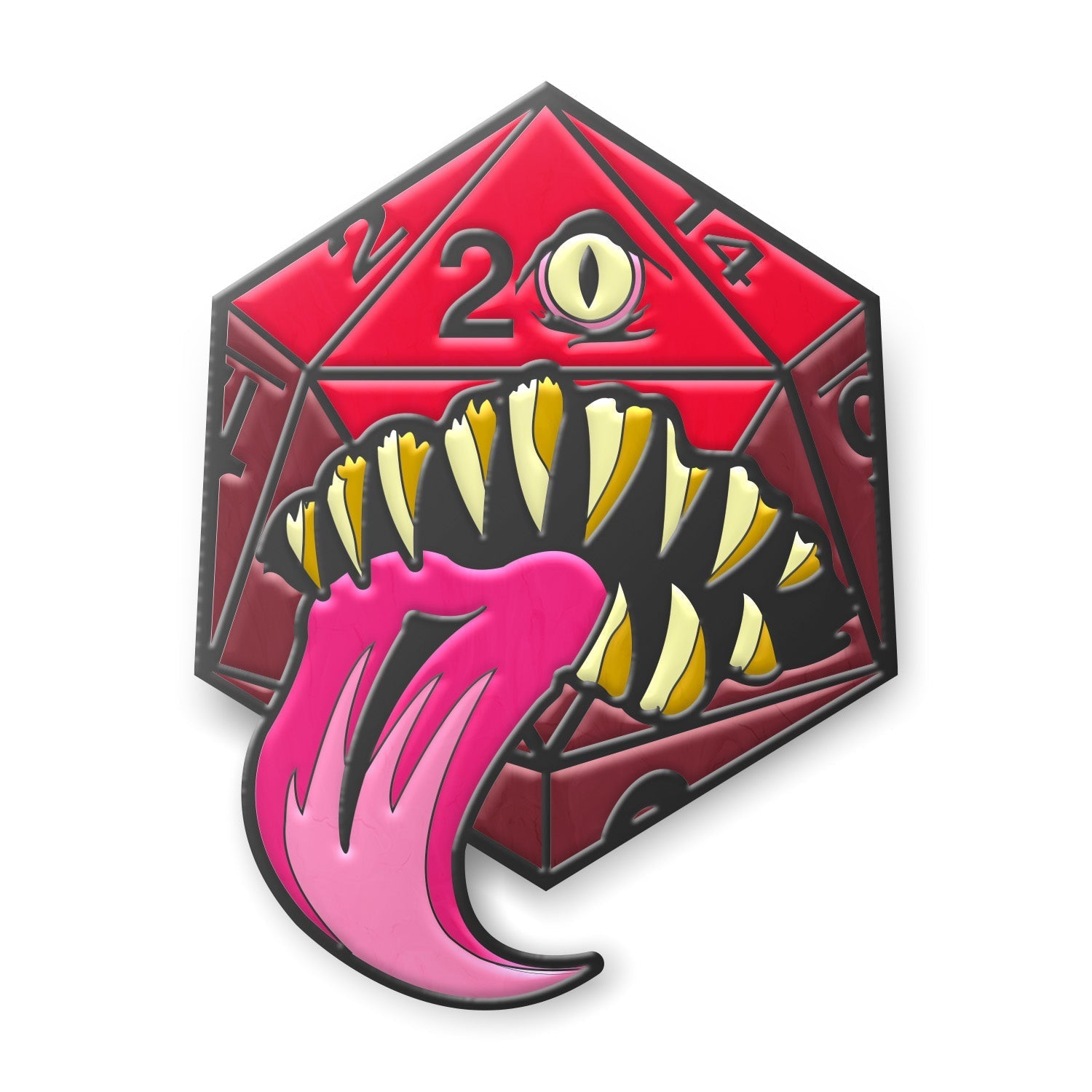 Mimic Die - Hard Enamel Adventure Dice Pin Metal by Norse Foundry-Enamel Pins-Norse Foundry-D&D Enamel Pin-DND Pin-Dungeons and Dragons Enamel Pin