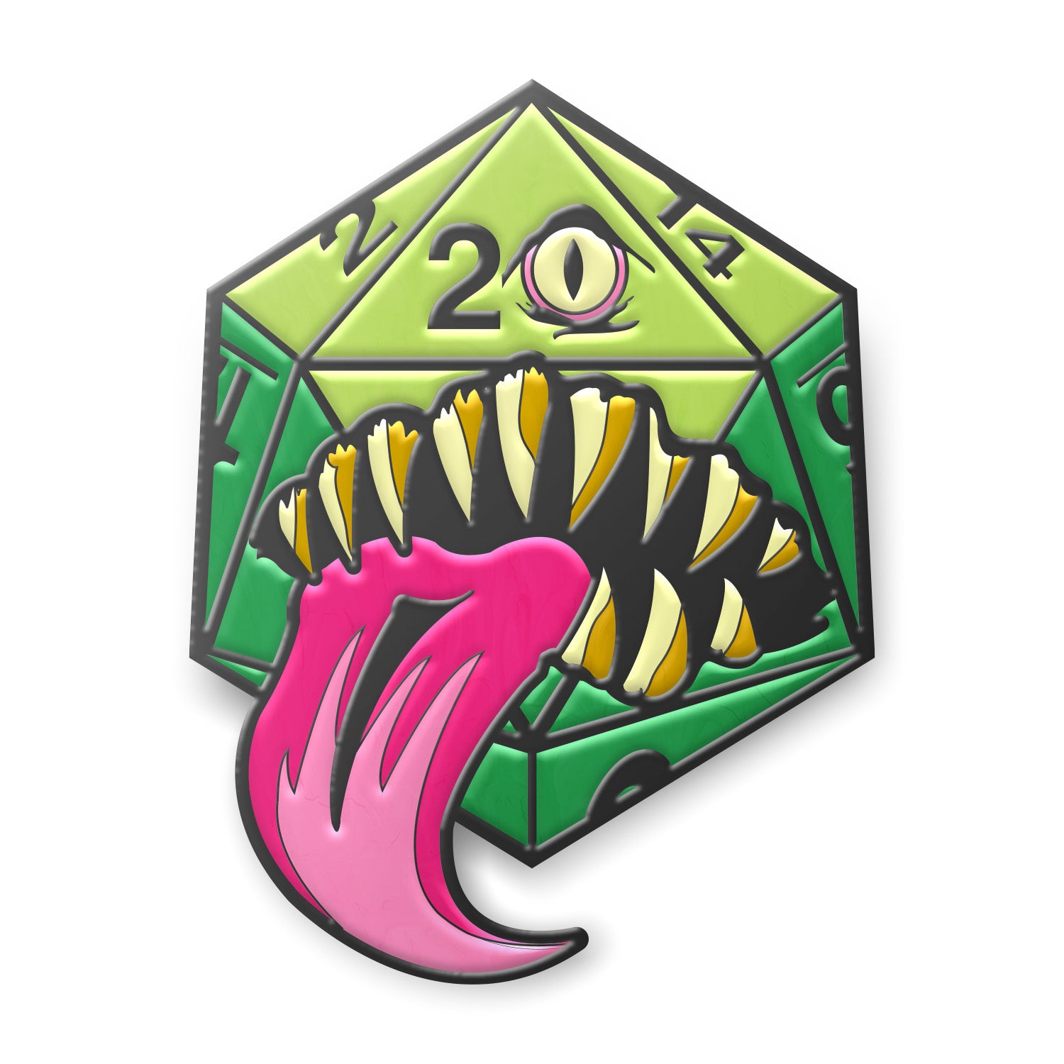 Mimic Die - Hard Enamel Adventure Dice Pin Metal by Norse Foundry-Enamel Pins-Norse Foundry-D&D Enamel Pin-DND Pin-Dungeons and Dragons Enamel Pin