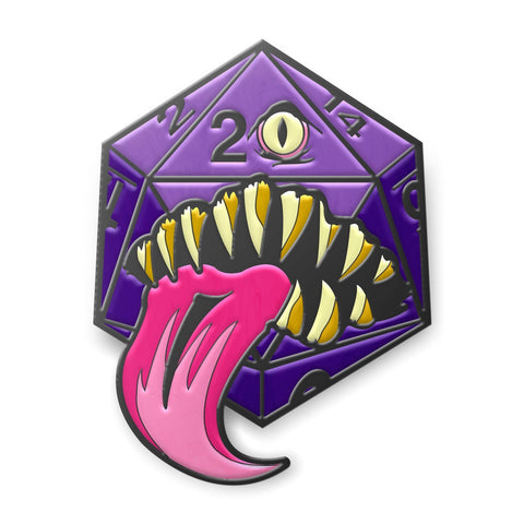 Mimic Die - Hard Enamel Adventure Dice Pin Metal by Norse Foundry