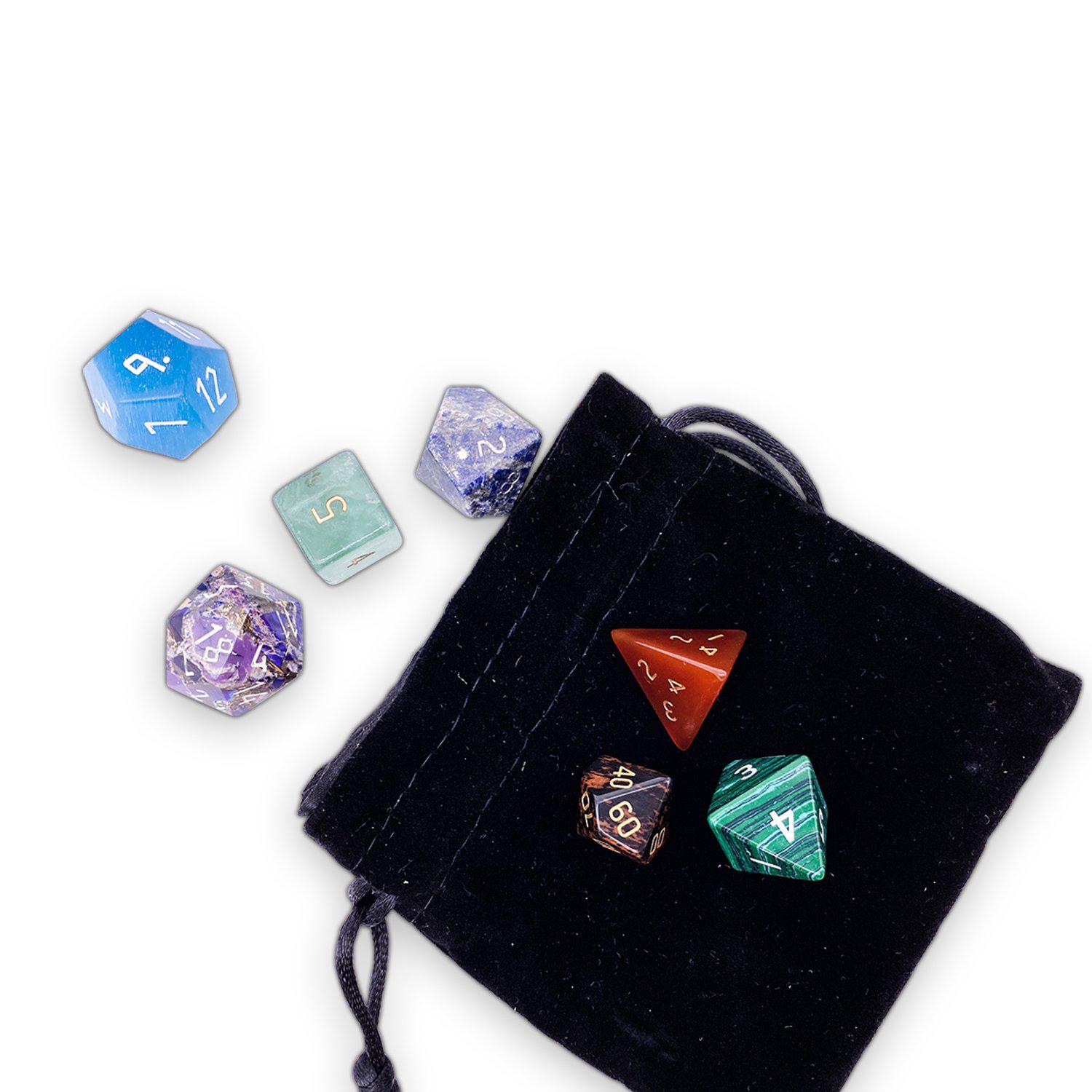 Oddball Dice - 7 Piece RPG Set Gemstone Dice - NOR 01131