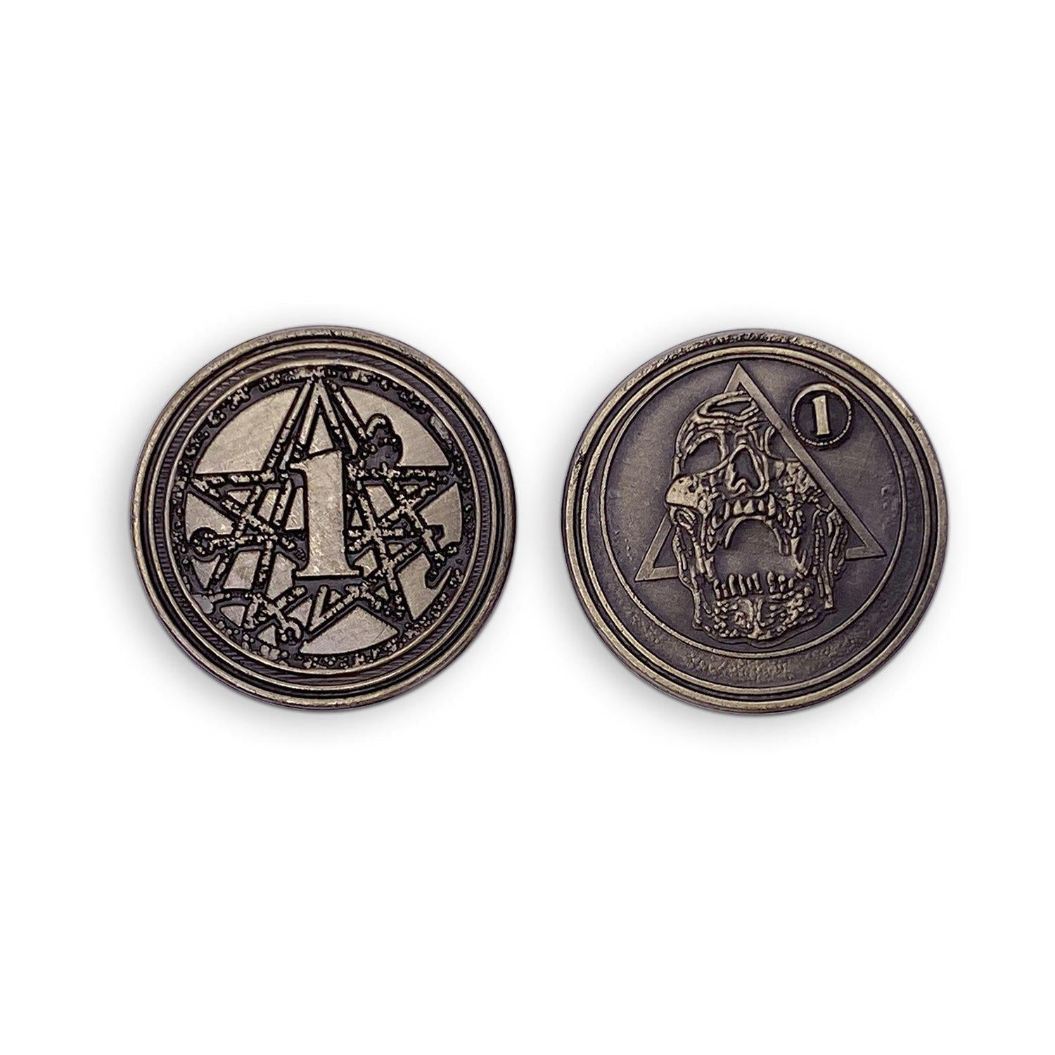 Adventure Coins - Necromancy Metal Coins Variety Pack Set of 10-RPG Coins-Norse Foundry-Metal Coins-DND Coins-TTRPG Coins