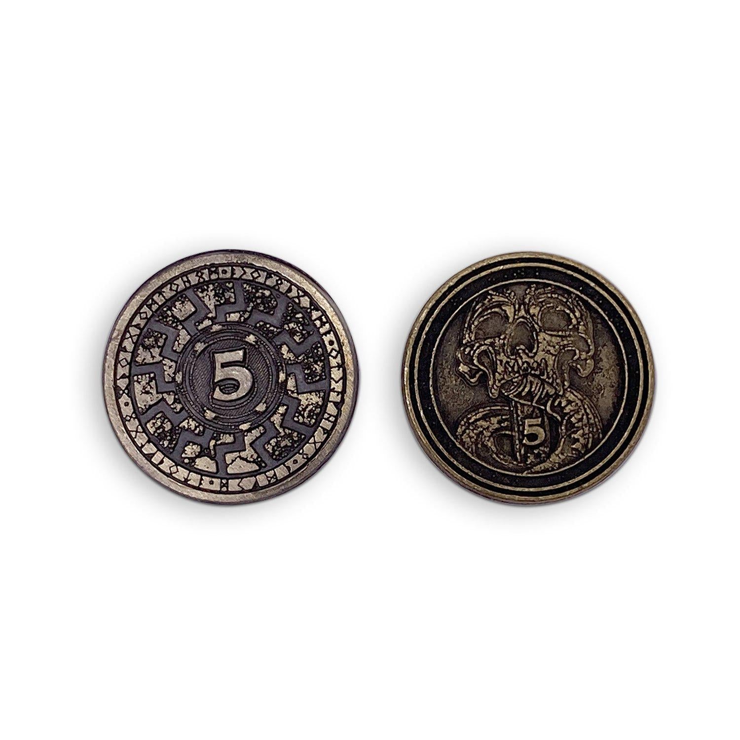 Adventure Coins - Necromancy Metal Coins Variety Pack Set of 10-RPG Coins-Norse Foundry-Metal Coins-DND Coins-TTRPG Coins