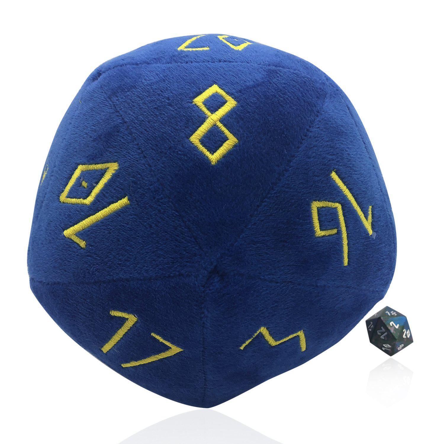 Noble Blue Plushie Boulder ® 170mm D20 Plush Soft Dice - NOR 03104