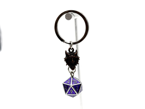 Norse D20 Keychains - Purple