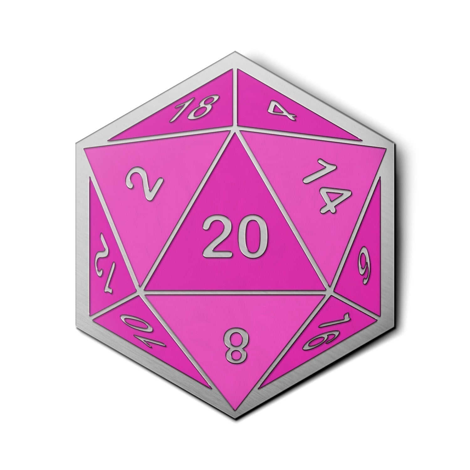 D20 Dice Die - Hard Enamel Adventure Dice Pin Metal by Norse Foundry - NOR 03680