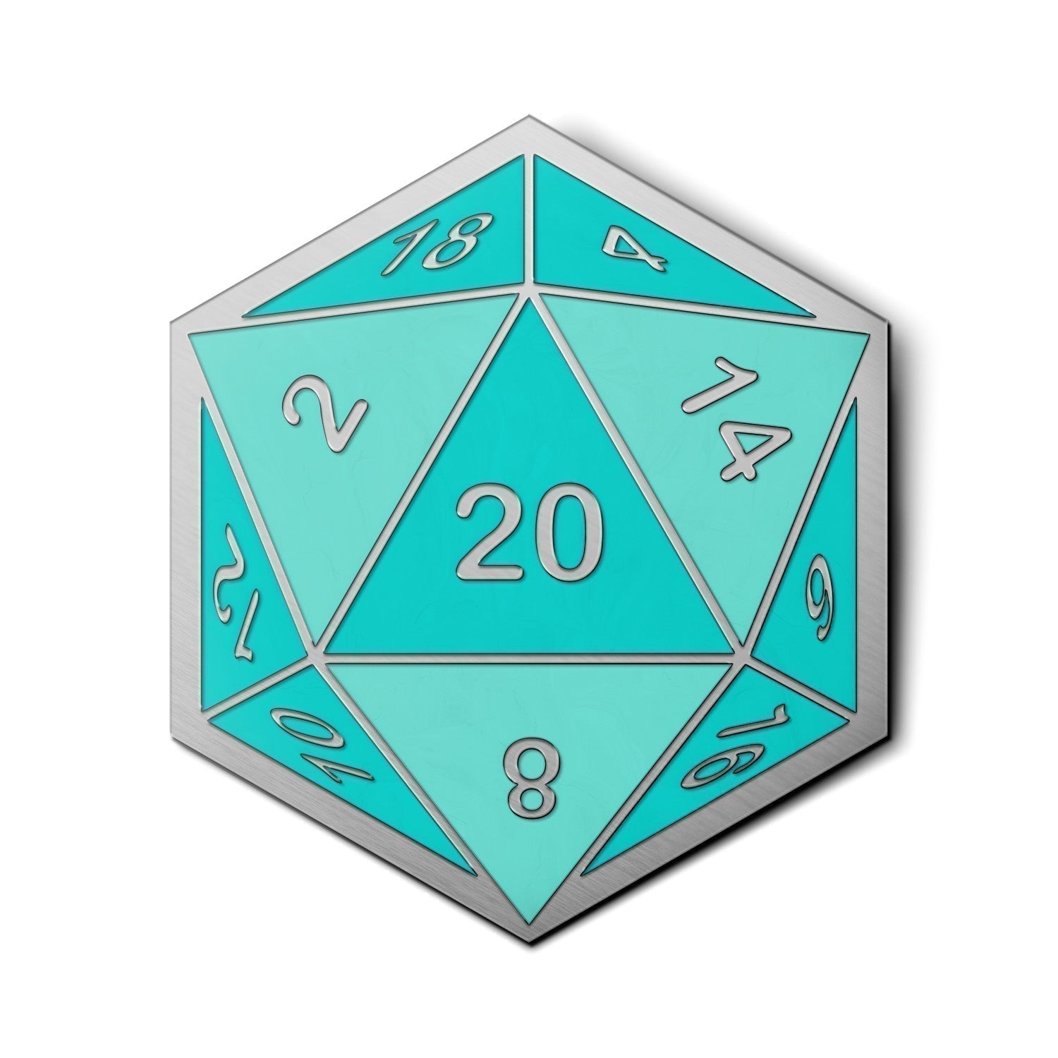 D20 Dice Die - Hard Enamel Adventure Dice Pin Metal by Norse Foundry - NOR 03679_Parent
