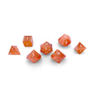 Orange Cats Eye - 7 Piece RPG Set Glass Dice - NOR 01569