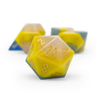 Zircon Pride Dice Pansexual - 7 Piece RPG Set Zircon Glass Dice-Glass Dice-Norse Foundry-dungeon and dragons-dice-dnd-dungeon & dragons-Bisexual-Transgender-GenderFluid-Non-Binary-Asexual-Pansexual-Lesbian-Poly-LGBT Community-LGBT Month