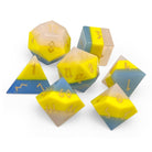 Zircon Pride Dice Pansexual - 7 Piece RPG Set Zircon Glass Dice-Glass Dice-Norse Foundry-dungeon and dragons-dice-dnd-dungeon & dragons-Bisexual-Transgender-GenderFluid-Non-Binary-Asexual-Pansexual-Lesbian-Poly-LGBT Community-LGBT Month