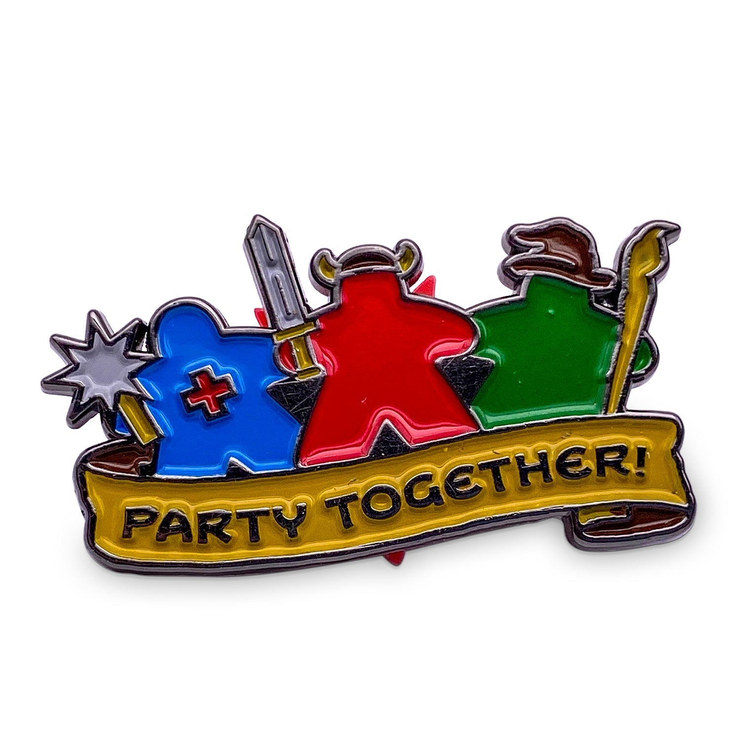 Party Together - Hard Enamel Adventure Pin Metal by Norse Foundry-Enamel Pins-Norse Foundry-D&D Enamel Pin-DND Pin-Dungeons and Dragons Enamel Pin