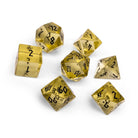 Zircon Yellow Topaz - 7 Piece RPG Set Zircon Glass Dice - NOR 01566