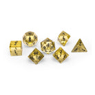 Zircon Yellow Topaz - 7 Piece RPG Set Zircon Glass Dice - NOR 01566