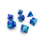 Phoenix Lapis - 7 Piece RPG Set Gemstone Dice-Gemstone Dice-Norse Foundry-Dungeons and Dragons Dice-Gem Dice-DND Dice-Gaming Dice