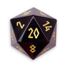 Purple Cats Eye - Single D20 Glass Dice - NOR 01623