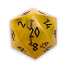 Yellow Cats Eye - Single D20 Glass Dice - NOR 01625