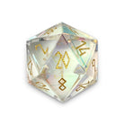 K9 Rainbow Glass - Single D20 Glass Dice - NOR 01627_Parent