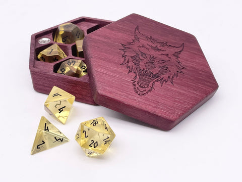 Zircon Yellow Topaz - 7 Piece RPG Set Zircon Glass Dice