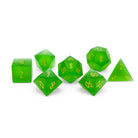 Frosted Zircon Emerald - 7 Piece RPG Set Zircon Glass Dice - NOR 01536_Parent