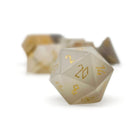 Grey Agate - 7 Piece RPG Set Gemstone Dice - NOR 01069