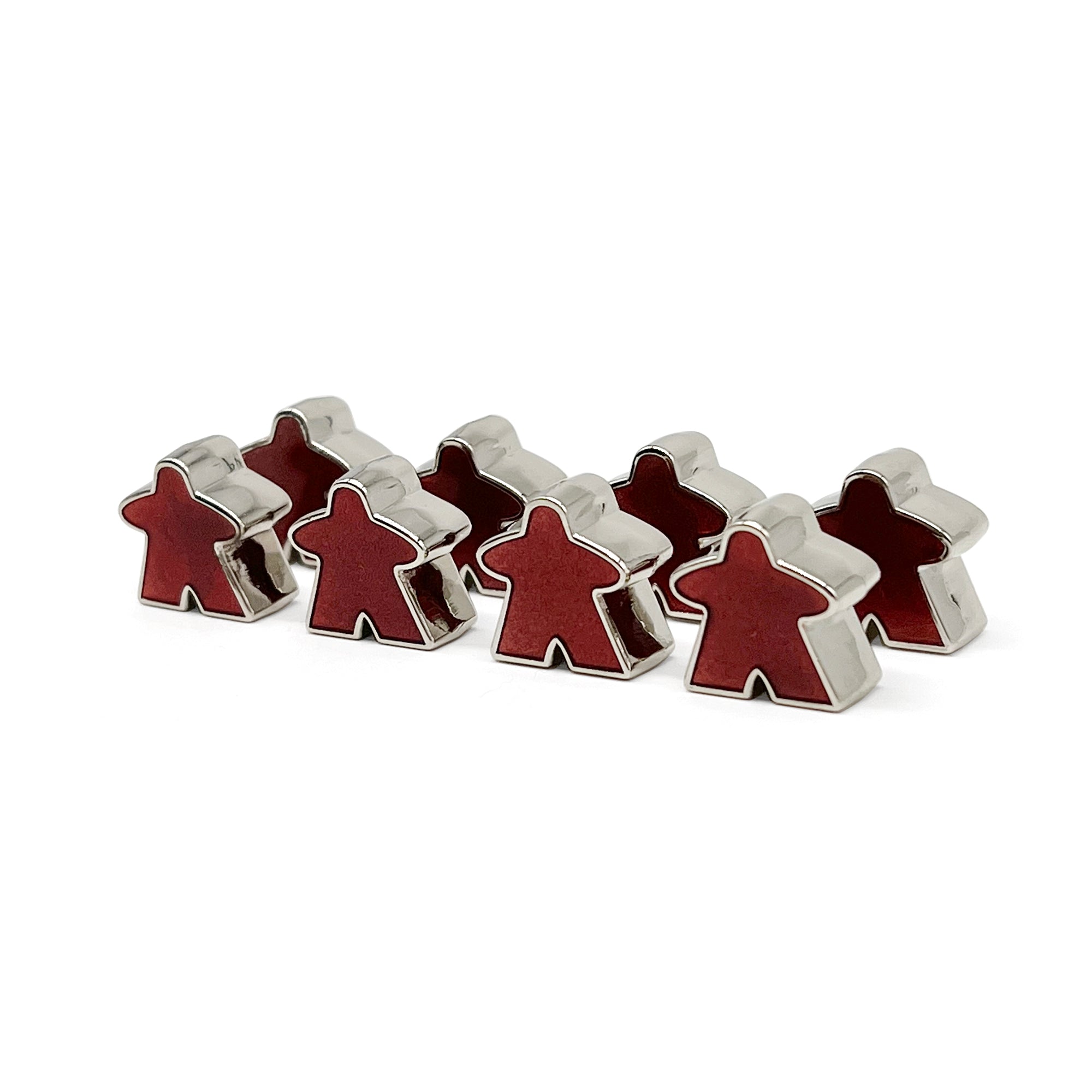 8 Pack of Red Enamel Meeples by Norse Foundry - NOR 03477