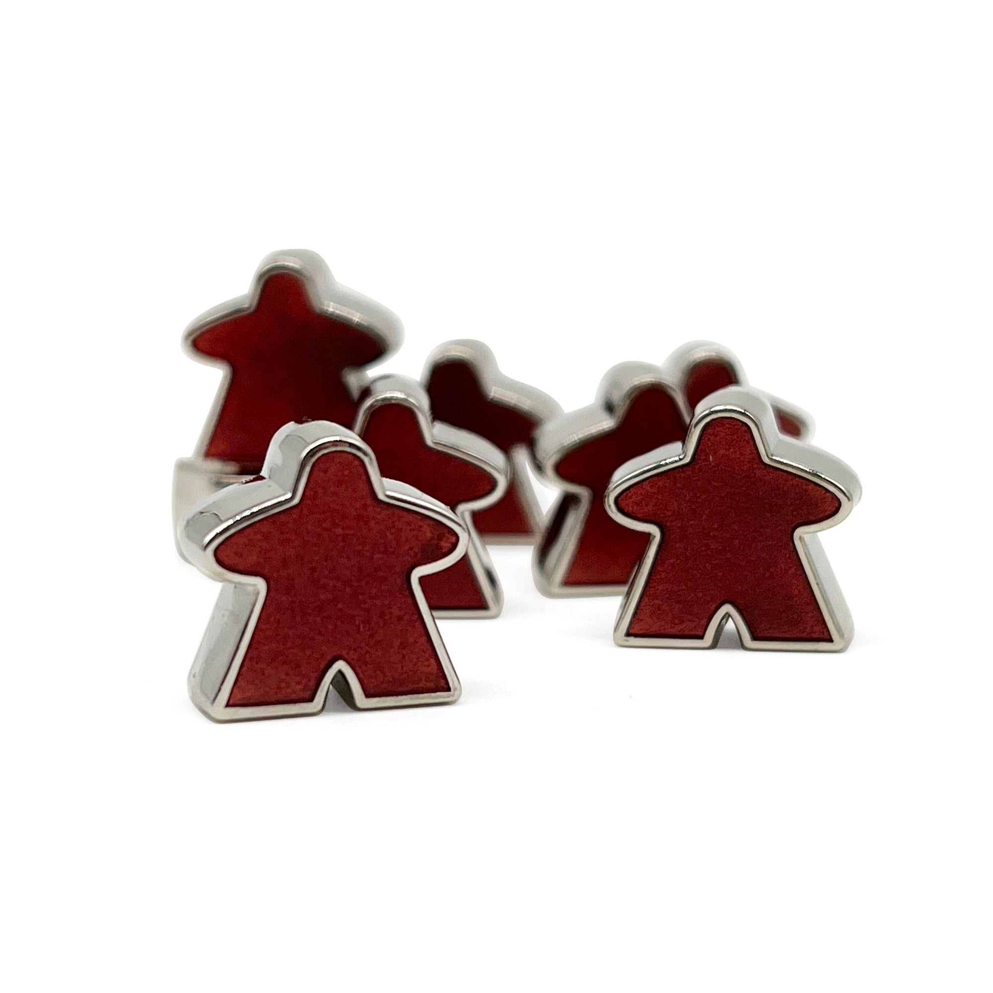 8 Pack of Red Enamel Meeples by Norse Foundry - NOR 03477