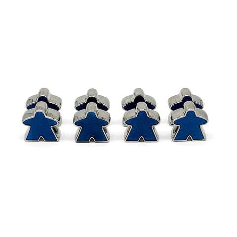 8 Pack of Blue Enamel Meeples by Norse Foundry