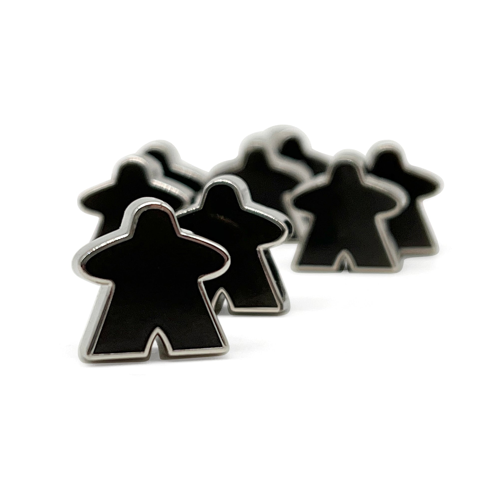 8 Pack of Black Enamel Meeples by Norse Foundry - NOR 03473