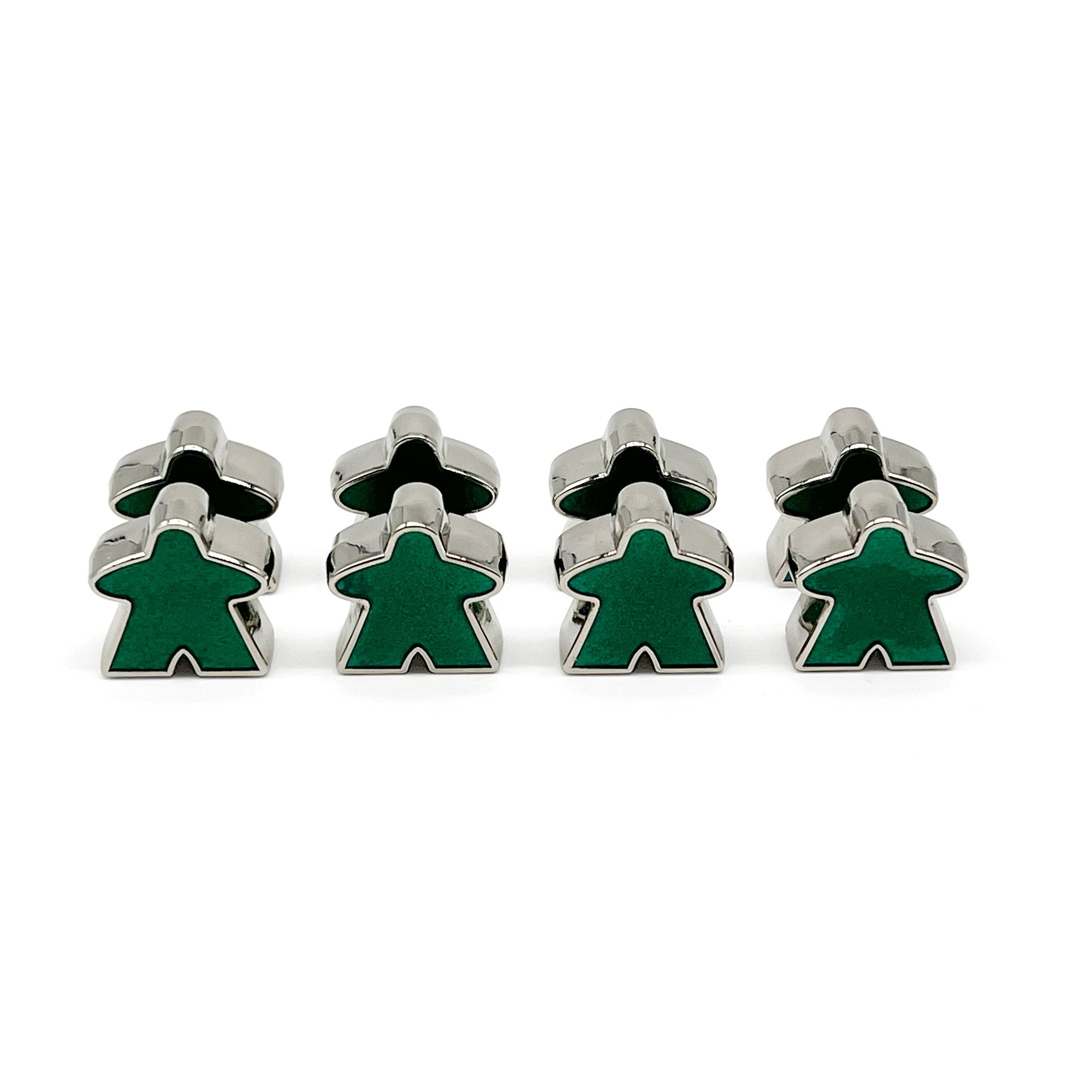 8 Pack of Green Enamel Meeples by Norse Foundry - NOR 03475