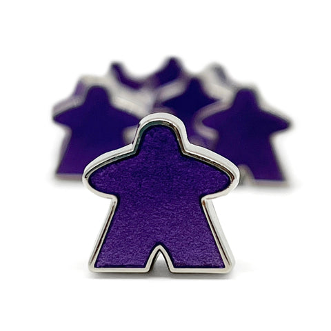 8 Pack of Purple Enamel Meeples by Norse Foundry