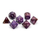 Purple Coral Fossil - 7 Piece RPG Set Gemstone Dice - NOR 01414