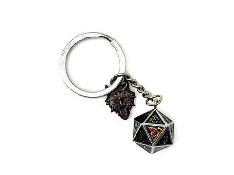 Norse D20 Keychains - Sparkle Purple