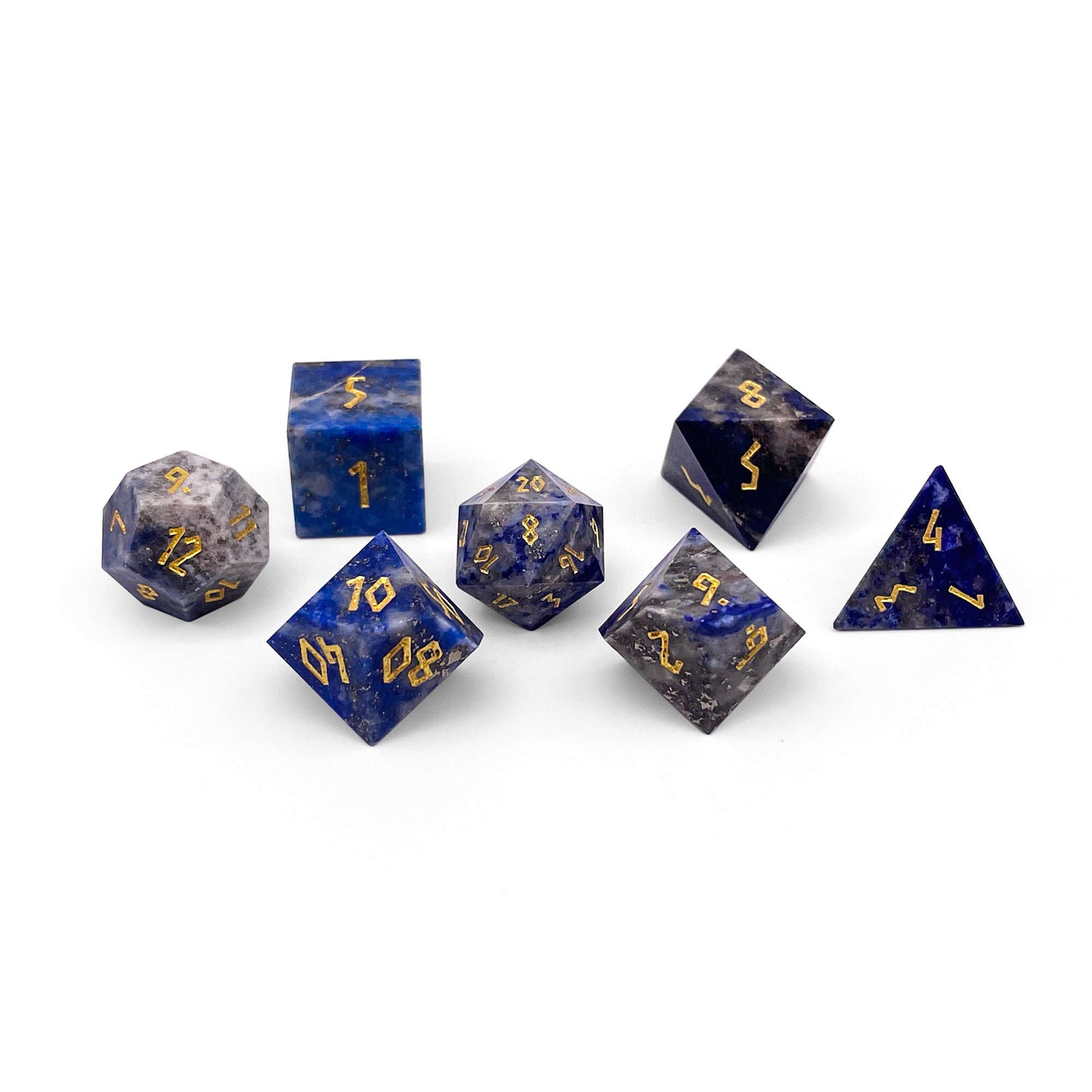 Lapis Lazuli - Pebble RPG Set Gemstone Dice-Pebbles-NOR 01033-Norse Foundry-dungeon and dragons-dice-dnd-dungeon & dragons