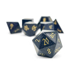 Blue Sandstone - 7 Piece RPG Set Gemstone Dice - NOR 01037