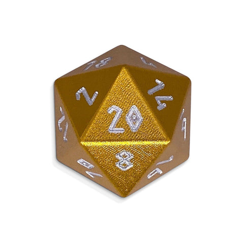 Gold Coin - D20 Single - Aluminum Dice