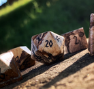 Picture Jasper - 7 Piece RPG Set Gemstone Dice-Gemstone Dice-Norse Foundry-Dungeons and Dragons Dice-Gem Dice-DND Dice-Gaming Dice