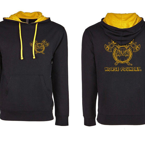 Black and Yellow Imprint Next Level  Pullover Hoodie Mid-weight