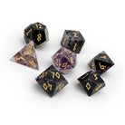 Purple Fluorite - 7 Piece RPG Set Gemstone Dice-Gemstone Dice-Norse Foundry-Dungeons and Dragons Dice-Gem Dice-DND Dice-Gaming Dice