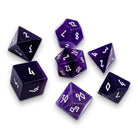 Purple Striped Agate - 7 Piece RPG Set Gemstone Dice - NOR 01018