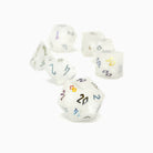 Quartz - Raised Holographic 7 Piece RPG Set Gemstone Dice-Gemstone Dice-Norse Foundry-Dungeons and Dragons Dice-Gem Dice-DND Dice-Gaming Dice