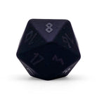 Black Obsidian - Raised Single D20 Gemstone Dice - NOR 01120