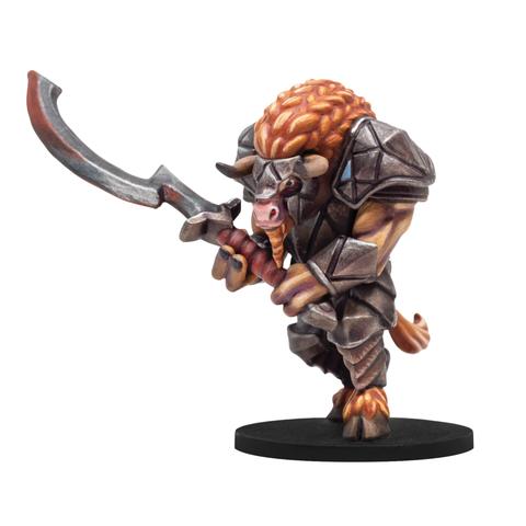 Rakkaia - Minotaur Heavy Armored 28mm Miniature By Adventurers & Adversaries