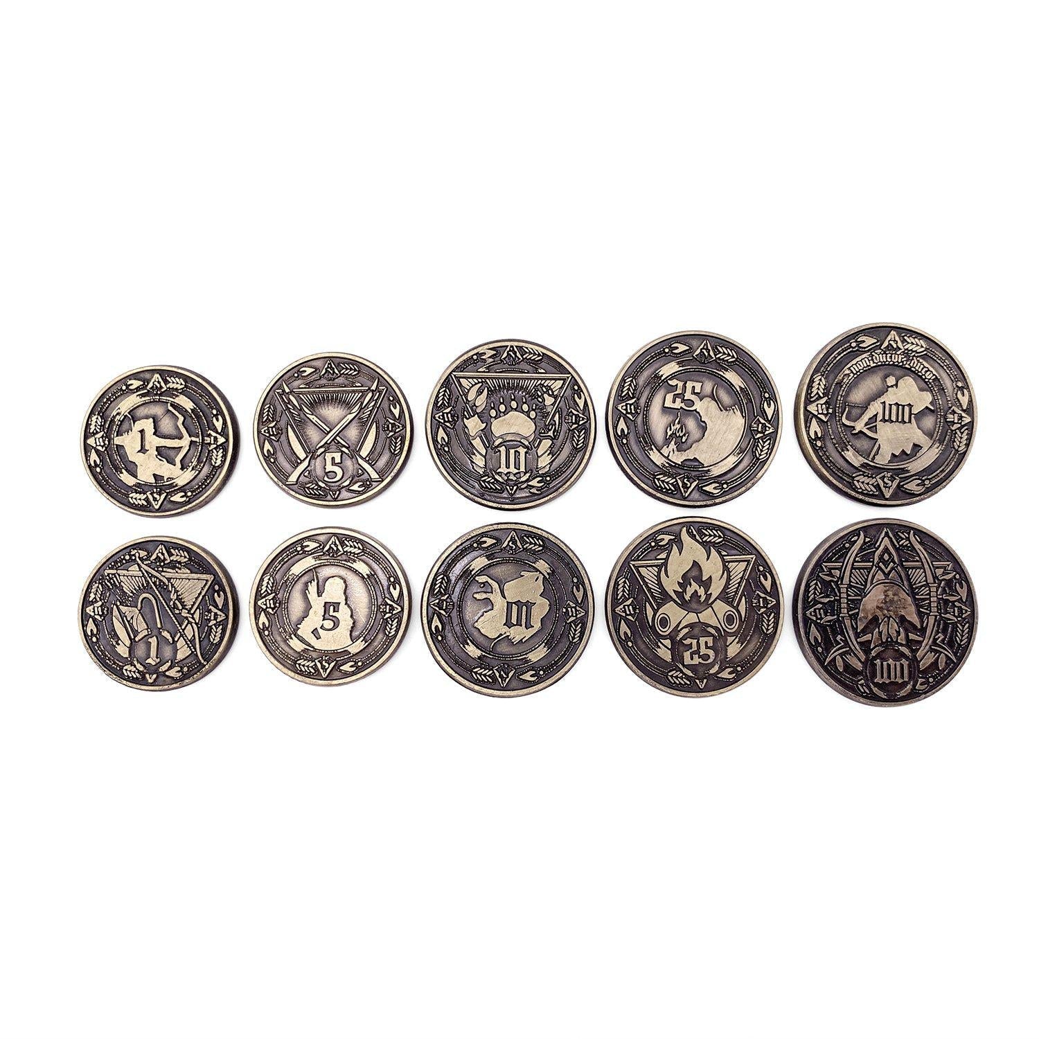 Adventure Coins - Ranger Metal Coins Set of 10-RPG Coins-Norse Foundry-Metal Coins-DND Coins-TTRPG Coins