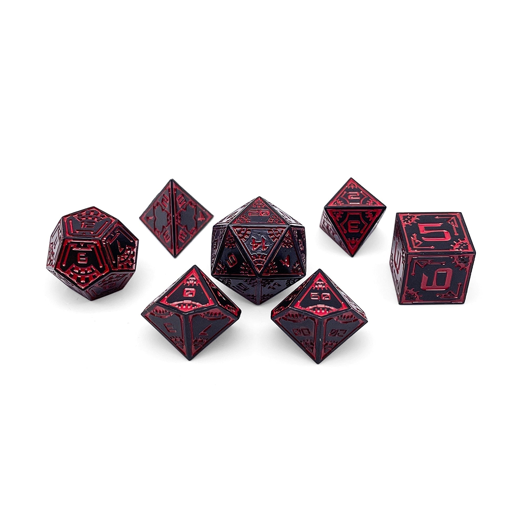 Red Giant - Space Dice 7 Piece RPG Set-Metal Dice-Norse Foundry-Dungeons and Dragons-DND Dice-D20-Dice-DND