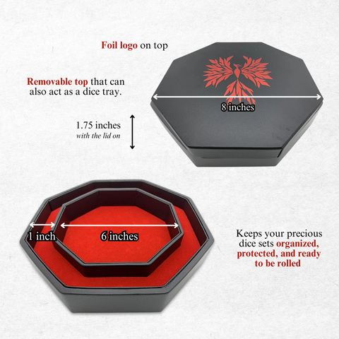 Red Phoenix - Tray of Holding™ Dice Tray by Norse Foundry