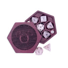 Rose Quartz - 7 Piece RPG Set Gemstone Dice - NOR 01064